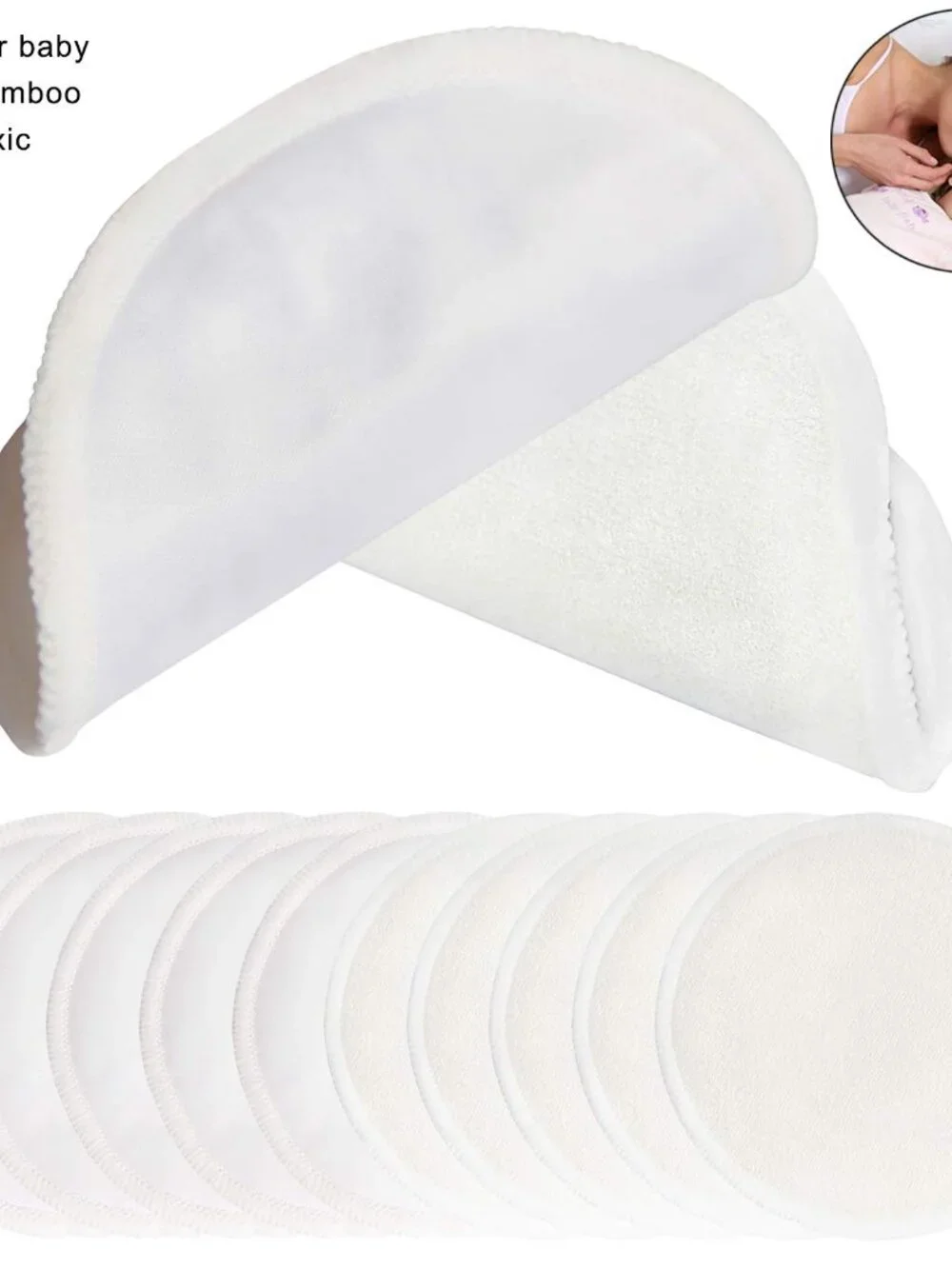 NWOT Reusable Cotton Nursing Pads (8-Pack) for Breastfeeding Moms